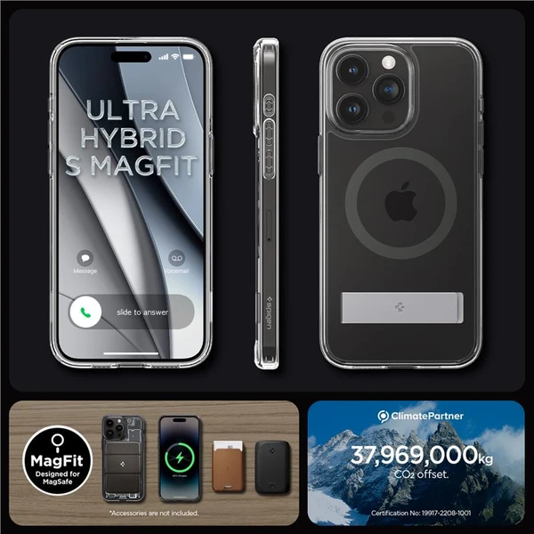 Spigen Ultra Hybrid S MagFit kryt iPhone 15 Pro grafitový - Puzdra - Obrázok UYT8000601