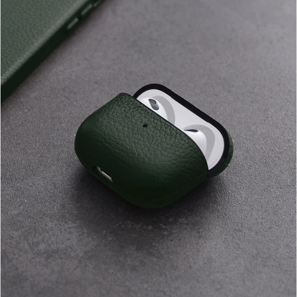 Woolnut kožené púzdro pre AirPods 3. generácie tmavo zelené - Puzdra - Obrázok UZJR100501