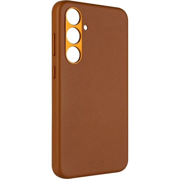 FIXED MagLeather kožený kryt s MagSafe Samsung Galaxy S24+ hnedý - Puzdra - Hlavný obrázok
