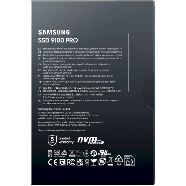 Samsung 9100 PRO SSD M.2 – 2TB - SSD - Obrázok V0QF000N01