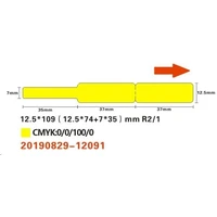 Niimbot štítky na káble RXL 12,5x109mm 65ks pre D11 a D110 žlté - Pásky pre štítkovače