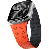 Epico Magnetic+ silikónový remienok pre Apple Watch 49/46/45/44/42mm oranžový - Remienky