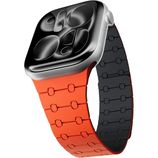 Epico Magnetic+ silikónový remienok pre Apple Watch 49/46/45/44/42mm oranžový - Remienky - Hlavný obrázok