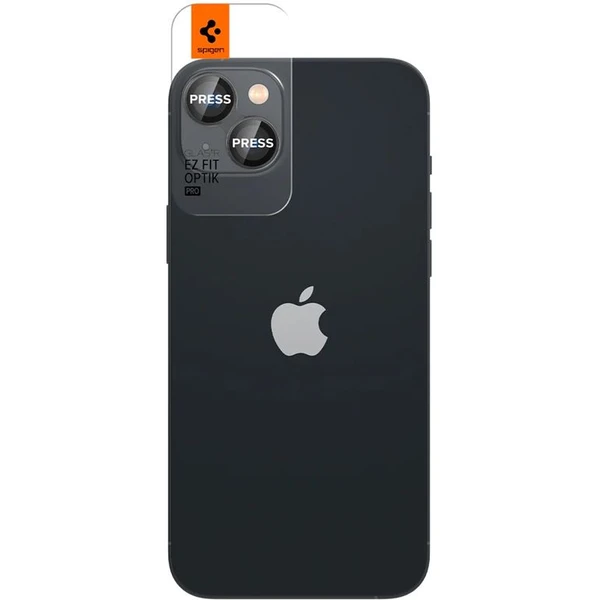 Spigen Glass tR EZ Fit Optik Pro 2 Pack tvrdené sklo na fotoaparát iPhone 15/15 Plus/14/14 Plus čern - Ochranné fólie a sklo - Obrázok V119000601