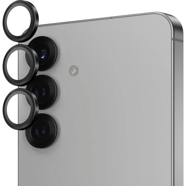 PanzerGlass® Hoops® Samsung Galaxy S25 čierne ochranné krúžky pre šošovky fotoaparátu - Ochranné fólie a sklo - Hlavný obrázok
