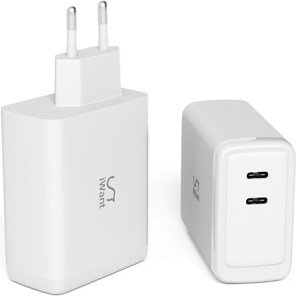 iWant 100W GaN nabíjací adaptér biela