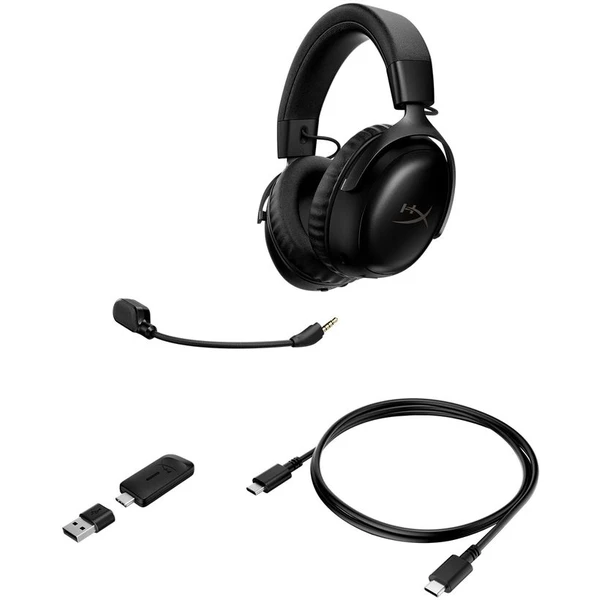 HyperX Cloud III S bezdrôtové herné slúchadlá čierna - Slúchadlá - Obrázok V22K000K01