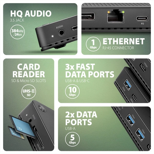 AXAGON HMC-U4 12v1 USB-C húb - Dokovacie stanice - Obrázok V25D000N01