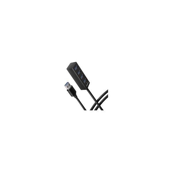 AXAGON USB MINI húb 4x USB 3.2 Gen 1 kovový USB-A 1.2m čierny - USB huby - Hlavný obrázok