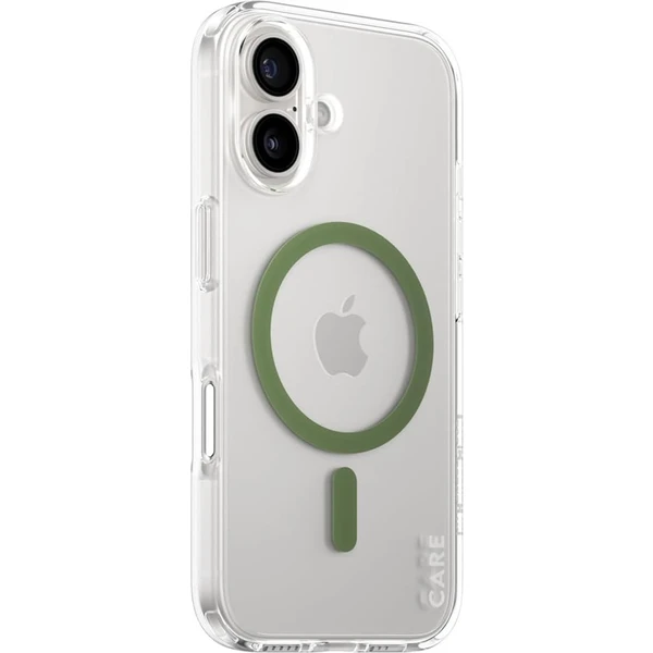 PanzerGlass® CARE kryt Apple iPhone 16 MagSafe Urban Combat číry/zelený - Puzdra - Hlavný obrázok
