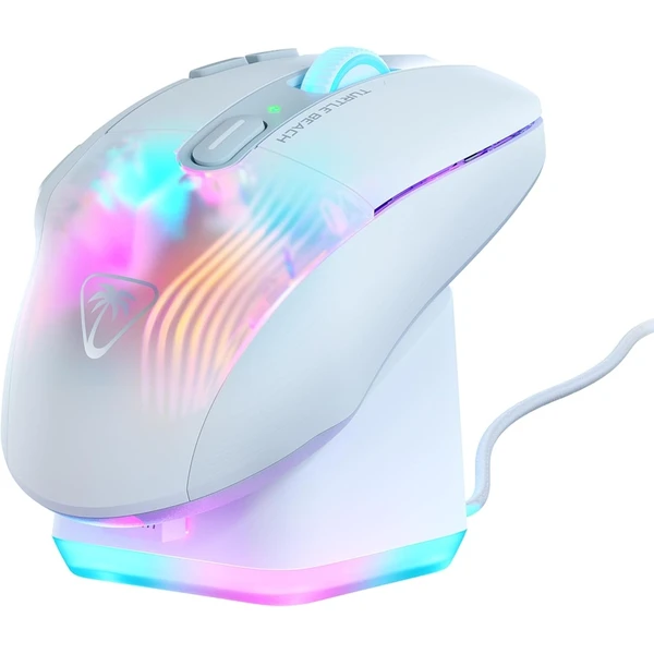 Turtle Beach KONE XP Air bezdrôtová herná myš biela + RGB nabíjacia stanica Rapid (Bundle) - Myši - Hlavný obrázok