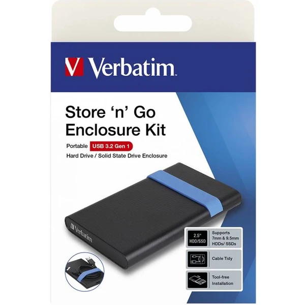 Verbatim HDD ENCLOSURE KIT 2.5" USB 3.2 GEN1 Externý box na HDD/SSD - Externé boxy - Obrázok V2NK100501