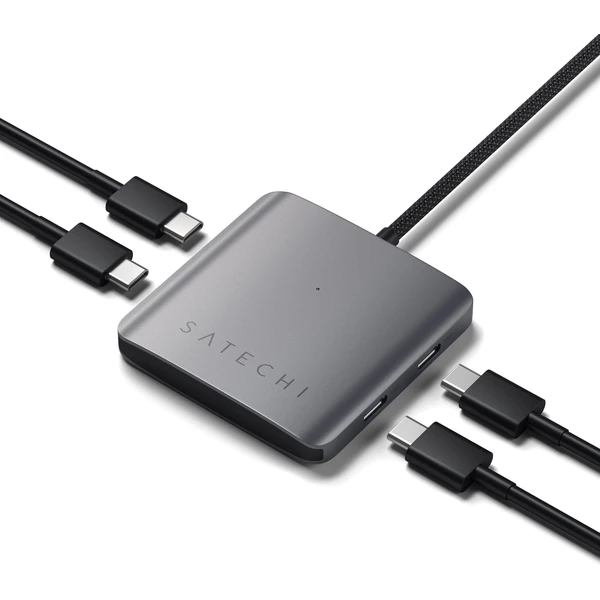 Satechi štvorportový USB-C húb s PD vesmírne šedý - USB huby - Obrázok V2OC000J01