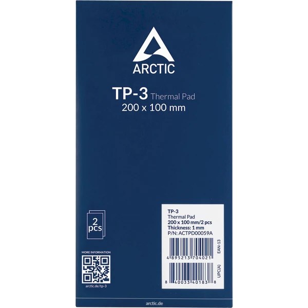 Arctic teplovodivá podložka - TP-3 200 x 100 x 1/2 pack - Teplovodivé pasty a opasky - Obrázok V2P9000O01