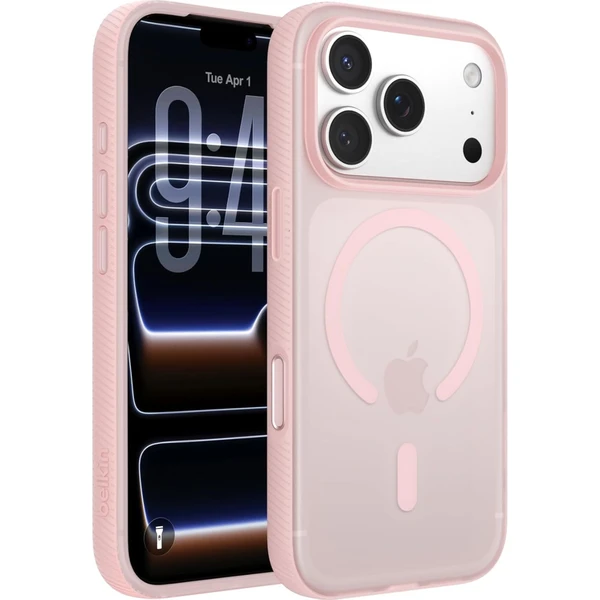 Belkin SheerForce Grip MagSafe kryt iPhone 17 Pro ružový - Puzdra - Hlavný obrázok