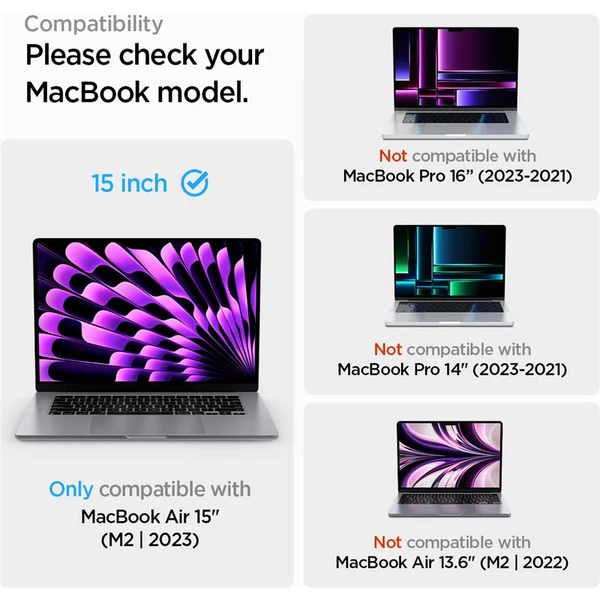 Spigen Glass tR Slim tvrdené sklo MacBook Air 15" M2/M3/M4 - Ochranné fólie a sklo - Obrázok V3N5000701