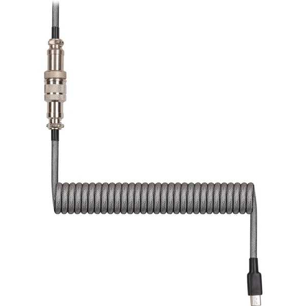 Yenkee YCU COIL GY krútený kábel USB-A/USB-C sivý - Káble - Hlavný obrázok