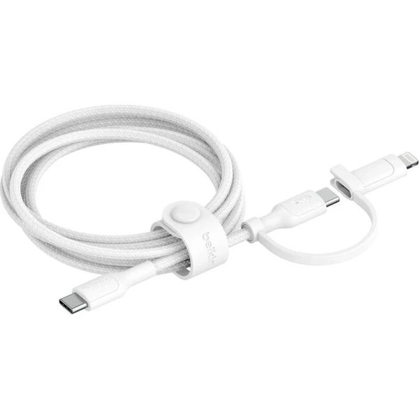 Belkin BOOST Charge PRO 2v1 napájací kábel 60W 1,5m biely - Káble a redukcie - Hlavný obrázok