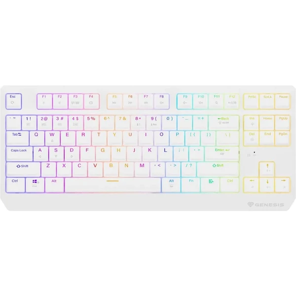 Genesis THOR 230 TKL RGB bezdrôtová mechanická klávesnica biela Outemu Red - Klávesnice - Hlavný obrázok