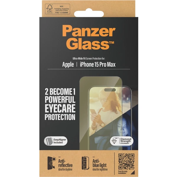 PanzerGlass EyeCare ochranné sklo Apple iPhone 15 Pro Max - Ochranné fólie a sklo - Obrázok V4TS100501