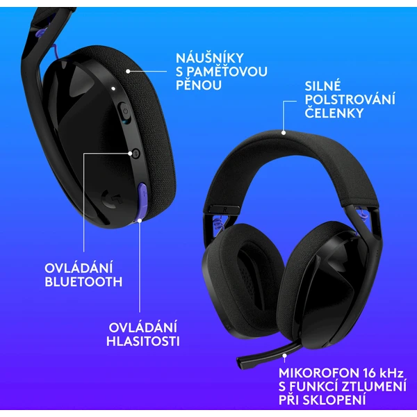 Logitech G321 LIGHTSPEED herné slúchadlá čierna - Slúchadlá - Obrázok V4XH000K01