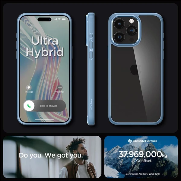 Spigen Crystal Hybrid kryt iPhone 15 Pro Max modrý - Puzdra - Obrázok V4Z8000601