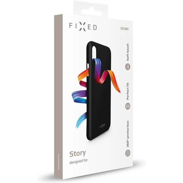 FIXED Story silikónový kryt Samsung Galaxy A32 čierny - Puzdra - Obrázok V65U000501