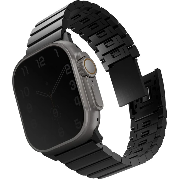 UNIQ Strova Mag oceľový remienok pre Apple Watch 49/46/45/44/42mm čierny - Remienky - Hlavný obrázok