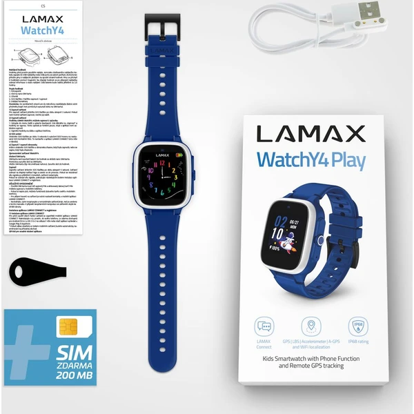 LAMAX WatchY4 Play detské hodinky modré - Inteligentné hodinky - Obrázok V829000P01