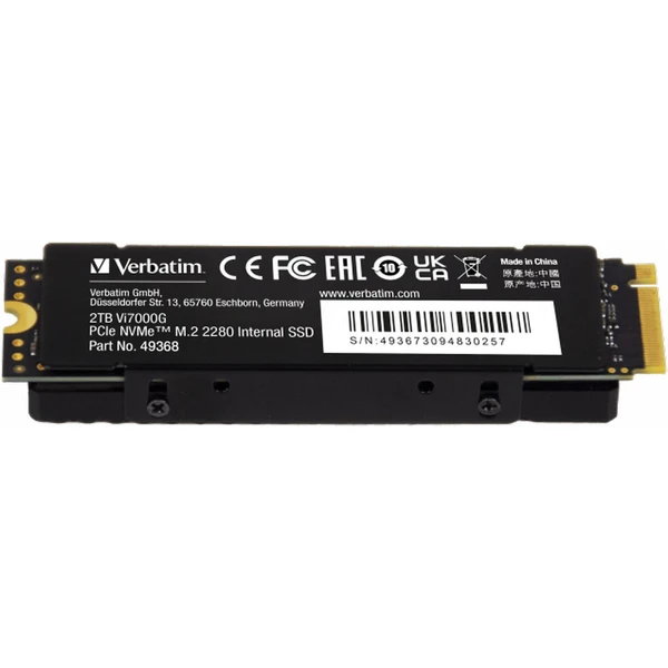 VERBATIM SSD Vi7000G Internal PCIe NVMe M.2 SSD 2TB - SSD - Obrázok V863000O01