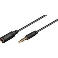 PremiumCord 3,5mm/3,5mm predlžovací kábel 3m čierny - Káble a redukcie