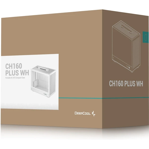 DEEPCOOL CH160 Plus biela - Počítačové skrine - Obrázok V87K000K01