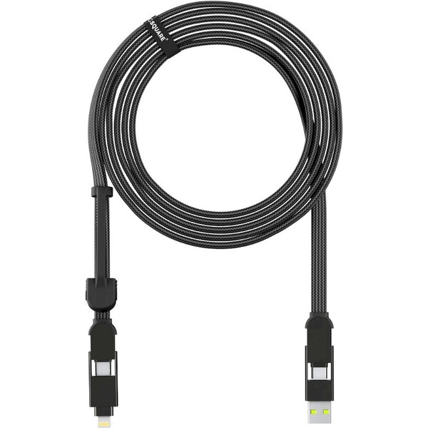 E-shop Napájací kábel Rolling Square inCharge XL 6v1 100W 3m čierny