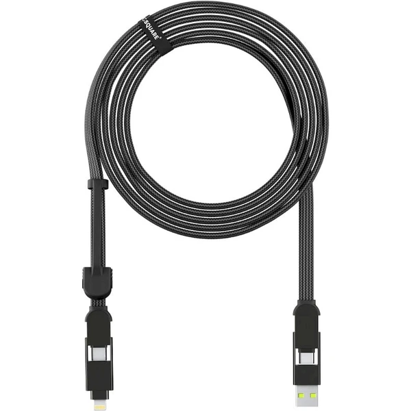 Napájací kábel Rolling Square inCharge XL 6v1 100W 3m čierny - Káble a redukcie - Hlavný obrázok