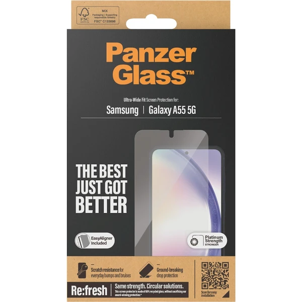 PanzerGlass Ultra-Wide Fit ochranné sklo Samsung Galaxy A55 5G - Ochranné fólie a sklo - Obrázok V8G3000P01