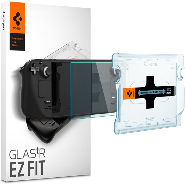 E-shop Spigen Glass tR EZ Fit tvrdené sklo pre Steam Deck