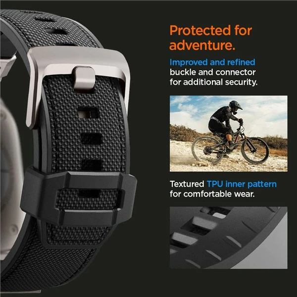 Spigen DuraPro Armor remienok Apple Watch Ultra 49/46/45/44/42mm strieborný/čierny - Remienky - Obrázok V8N5000701