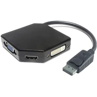 PremiumCord adaptér DisplayPort - HDMI + DVI + VGA 1080p - USB huby