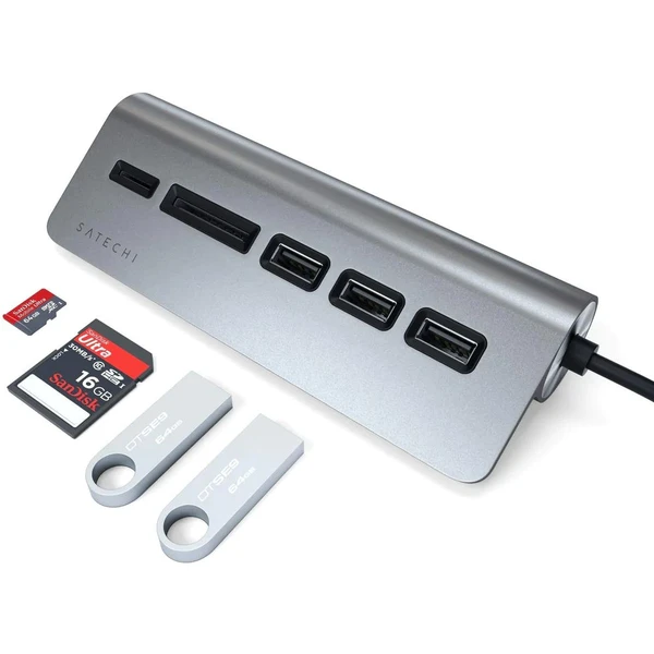 Satechi Aluminium USB Hub vesmírne šedý - USB huby - Obrázok V9L2700301