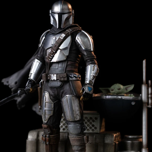 Soška Iron Studios Art Scale 1/10 SW: Mandalorian - Din Djarin a Grogu 21,3 cm - Sochy a sošky - Obrázok V9Z9000K01