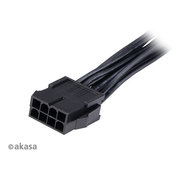 Akasa napájacia redukcia 8-pin na 8+4-pin, 15cm, čierny - Káble a redukcie - Obrázok VA4X600301