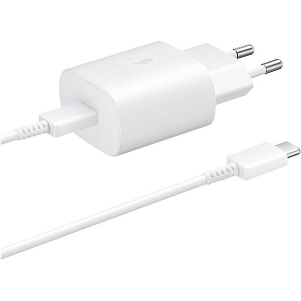E-shop Samsung nabíjačka (25W) + USB-C kábel biela (Bulk)