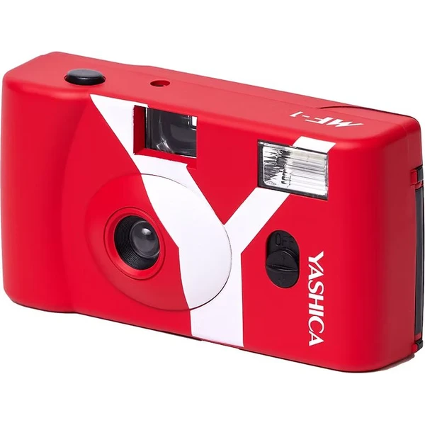 YASHICA MF-1 Snapshot Art Camera analógový fotoaparát červený - Fotoaparáty - Obrázok VAKR000K01