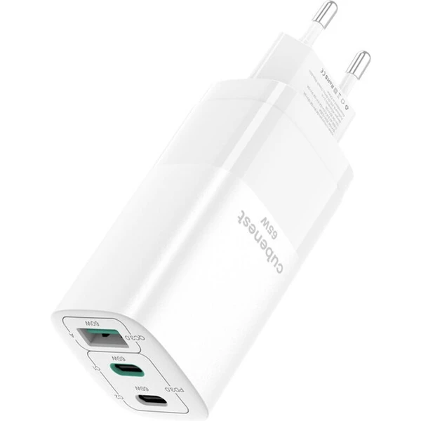 CubeNest S3D0 PD GaN sieťová nabíjačka (65W) biela - Nabíjačky - Obrázok VAN2G00101