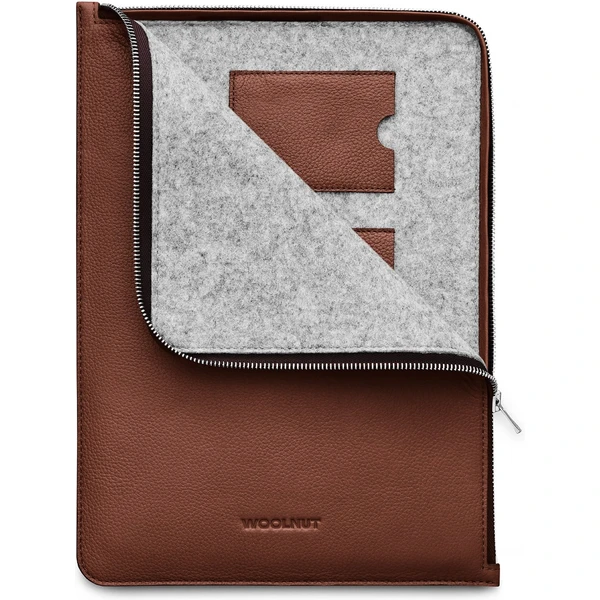 Woolnut Leather Folio kožené puzdro pre MacBook Air 13"/MacBook Pro 14"/MacBook Pro 13" hnedé - Puzdra - Obrázok VBG7000601