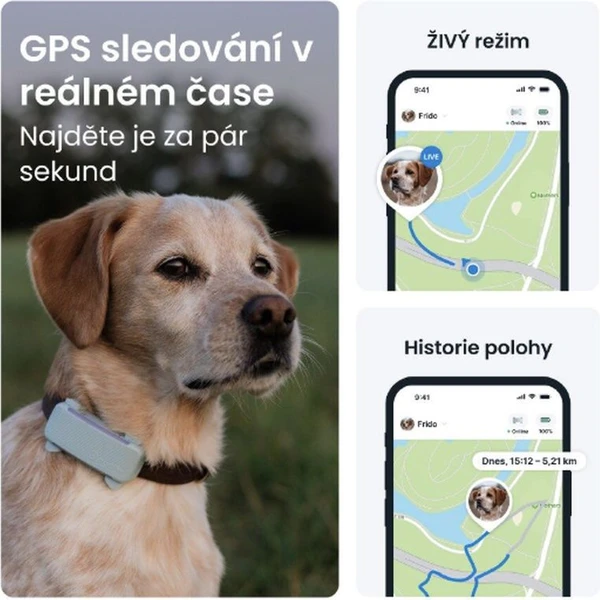 Tractive GPS DOG 6 lokátor polohy a aktivity pre psov mätový - GPS Moduly  - Obrázok VBTD000L01