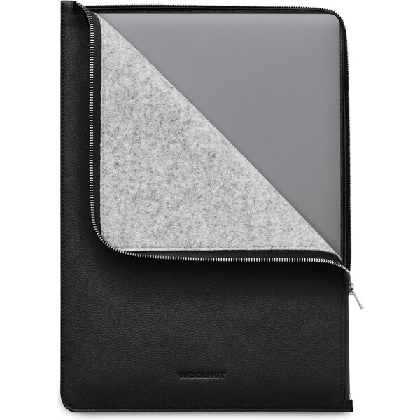 E-shop Woolnut kožené púzdro Folio pre MacBook Pro 16" čierne