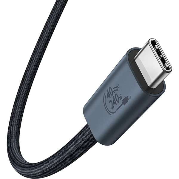 Dátový kábel Baseus Flash USB-C/USB-C 1m 240W čierny - Káble - Obrázok VCGE000L01
