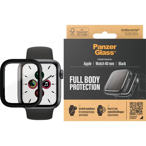PanzerGlass Full Body Protection Apple Watch 4/5/6/SE 40mm čierny - Puzdra - Obrázok VCII000K01
