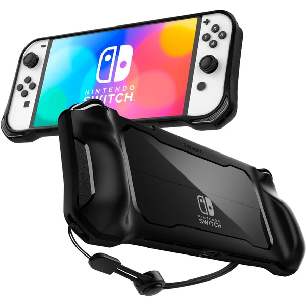 Spigen Rugged Armor ochranný kryt pre Nintendo Switch OLED čierny - Puzdra - Hlavný obrázok